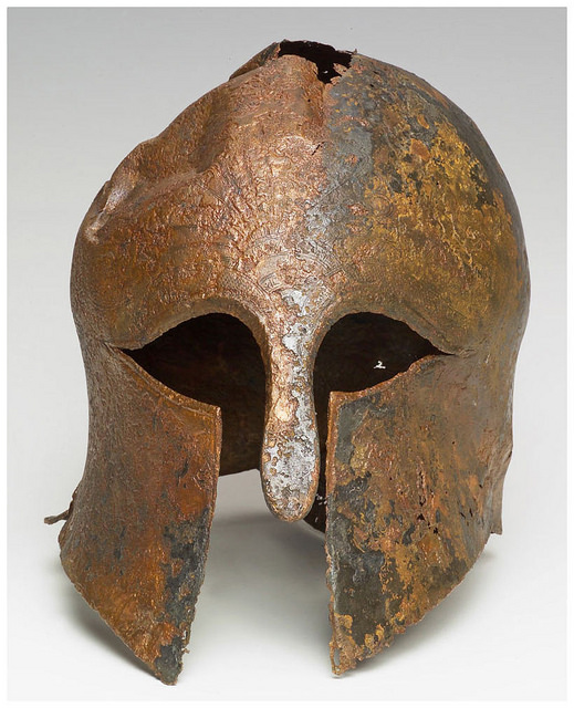 Photo of ancient helmet courtesy of Israel Antiquities Authority.