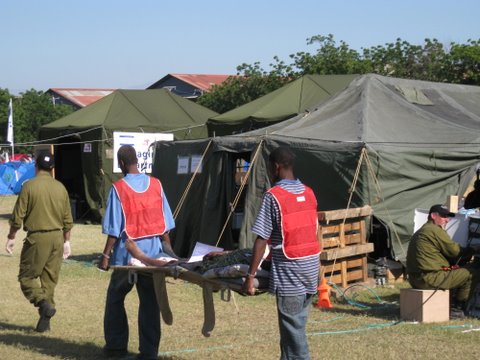 The IDF field hospital in Haiti in 2010.