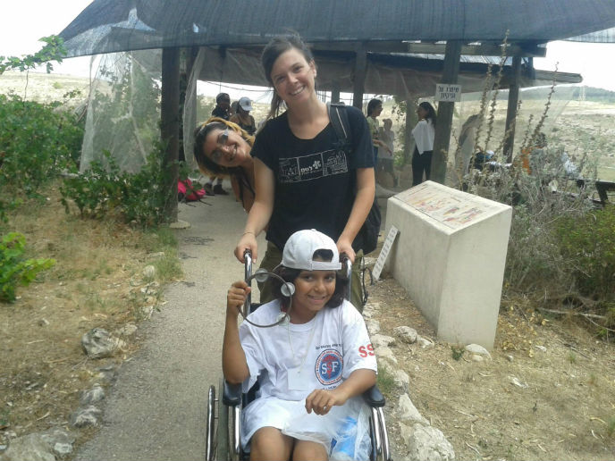 LOTEM takes children with disabilities on hikes far from the conflict zone. 