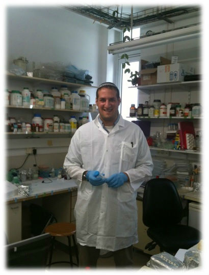 Michael Brandwein in the lab. 