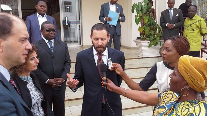 Dr. Roee Singer of Israel's Health Ministry was interviewed upon his arrival in Cameroon in September to provide preventive training in six hospitals. Photo courtesy MASHAV