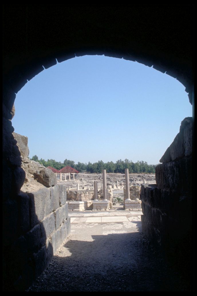Beit She’an National Park viewed through the Roman theater ruins. (Israel Tourism Ministry)