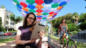 Tel Aviv provides free citywide Wi-Fi. Photo by Kfir Sivan/Tel Aviv Global