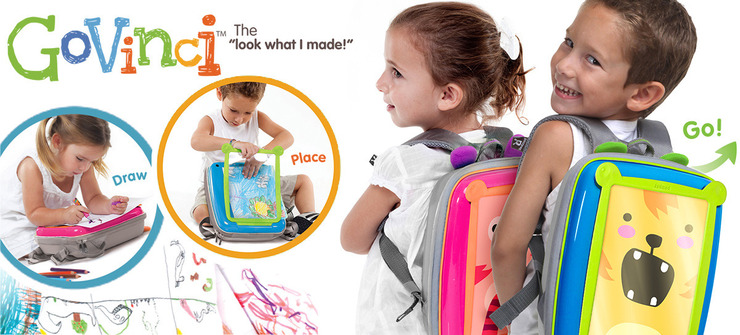 GoVinci lets kids make and display artwork on their luggage. Photo: courtesy