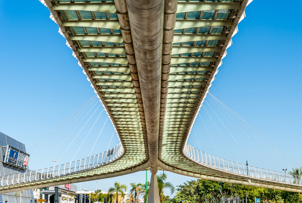 Santiago Calatrava's Chords Bridge for pedestrians in Petah Tikva. Photo via Shutterstock.com