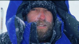 Israeli adventurer Doron Erel at the Antarctica ice cap.