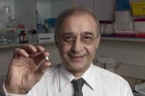 Prof. Moussa Youdim with the drug he developed.
