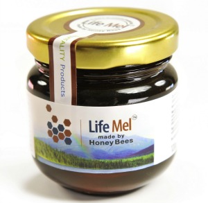 LifeMel honey is produced by bees fed on a special nectar from 40 therapeutic herbs.