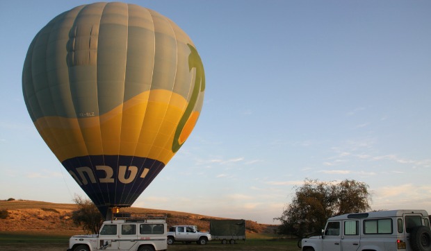 Rides often begin at dawn when conditions are calm. Photo courtesy of Over Israel