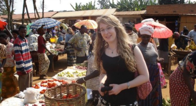 Caylee Talpert from the Pears Program at the Harold Hartog School of Government and Policy at Tel Aviv University, in Rwanda.
