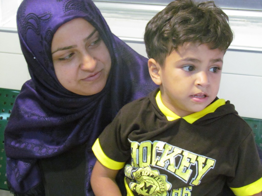 Marwan , a four-year-old from Gaza receives treatment at Wolfson Medical Center.