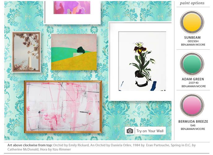 Artfully Walls helps you envision your gallery wall before purchase. 