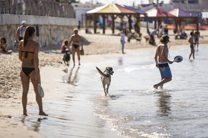 Beach season is open in Tel Aviv. (Kfir Bolotin)