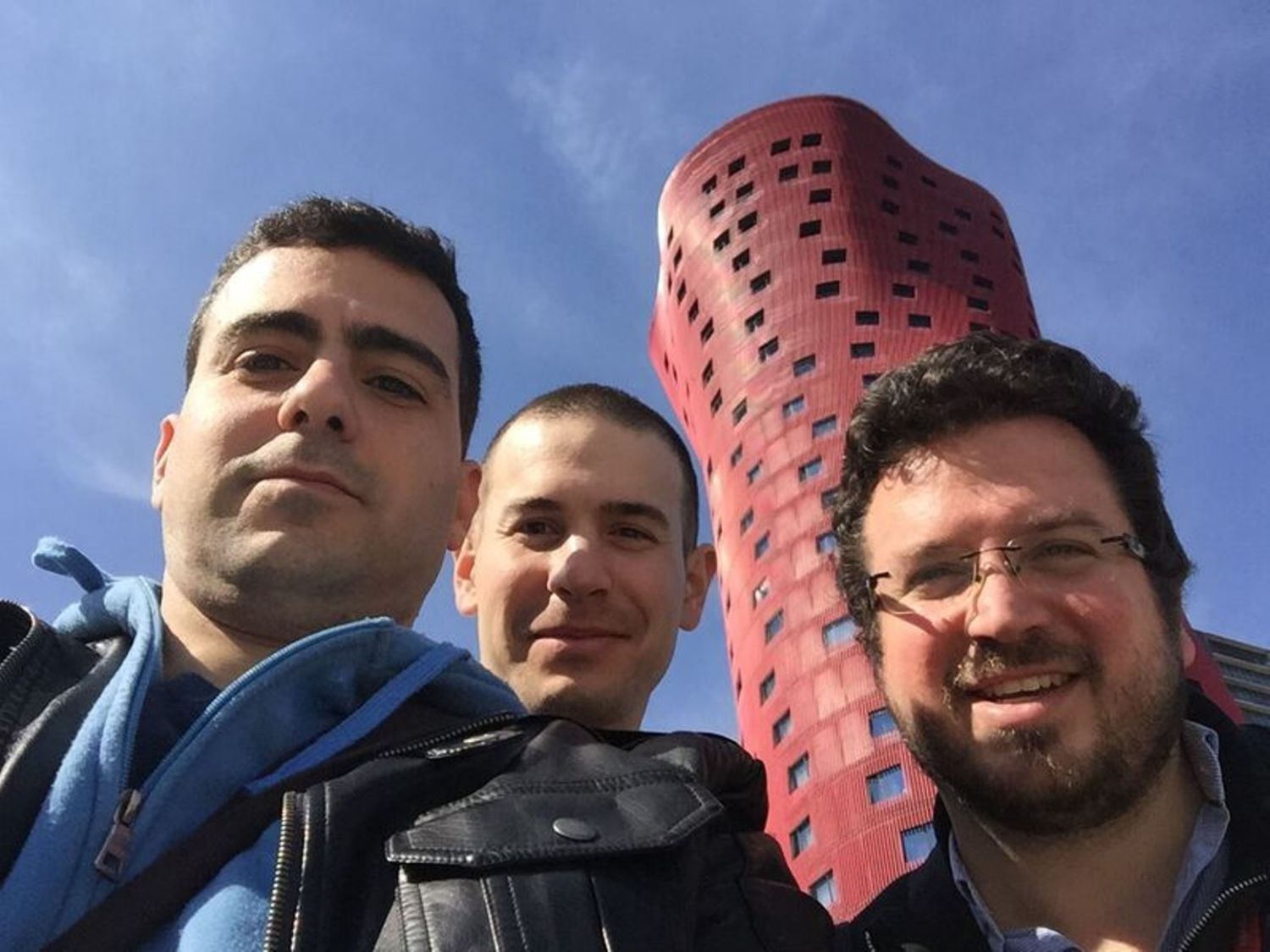 DOV-E cofounders, from left, Noam Ben-Ari, Nir Palombo and Yehuda Yehudai. Photo courtesy of DOV-E