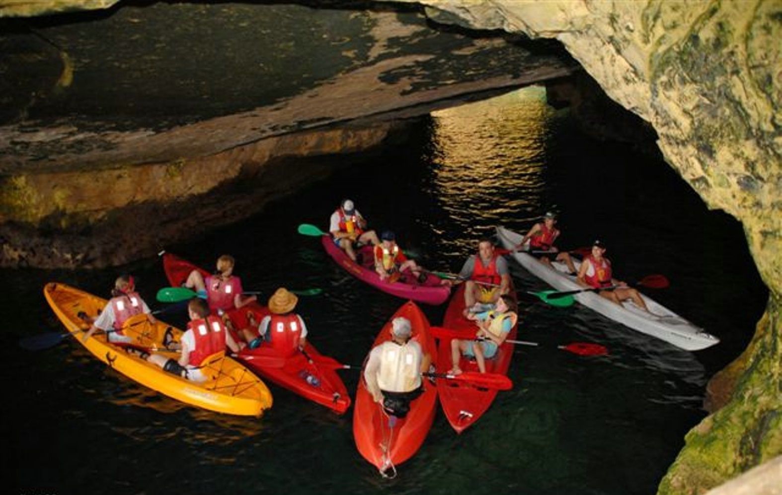 Kayaking through the grottoes. Photo by H. Karp
