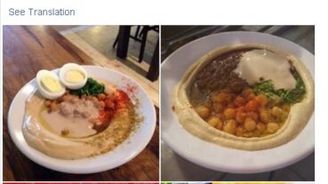 Here’s the Facebook post from the Hummus Bar. Photo via Facebook.