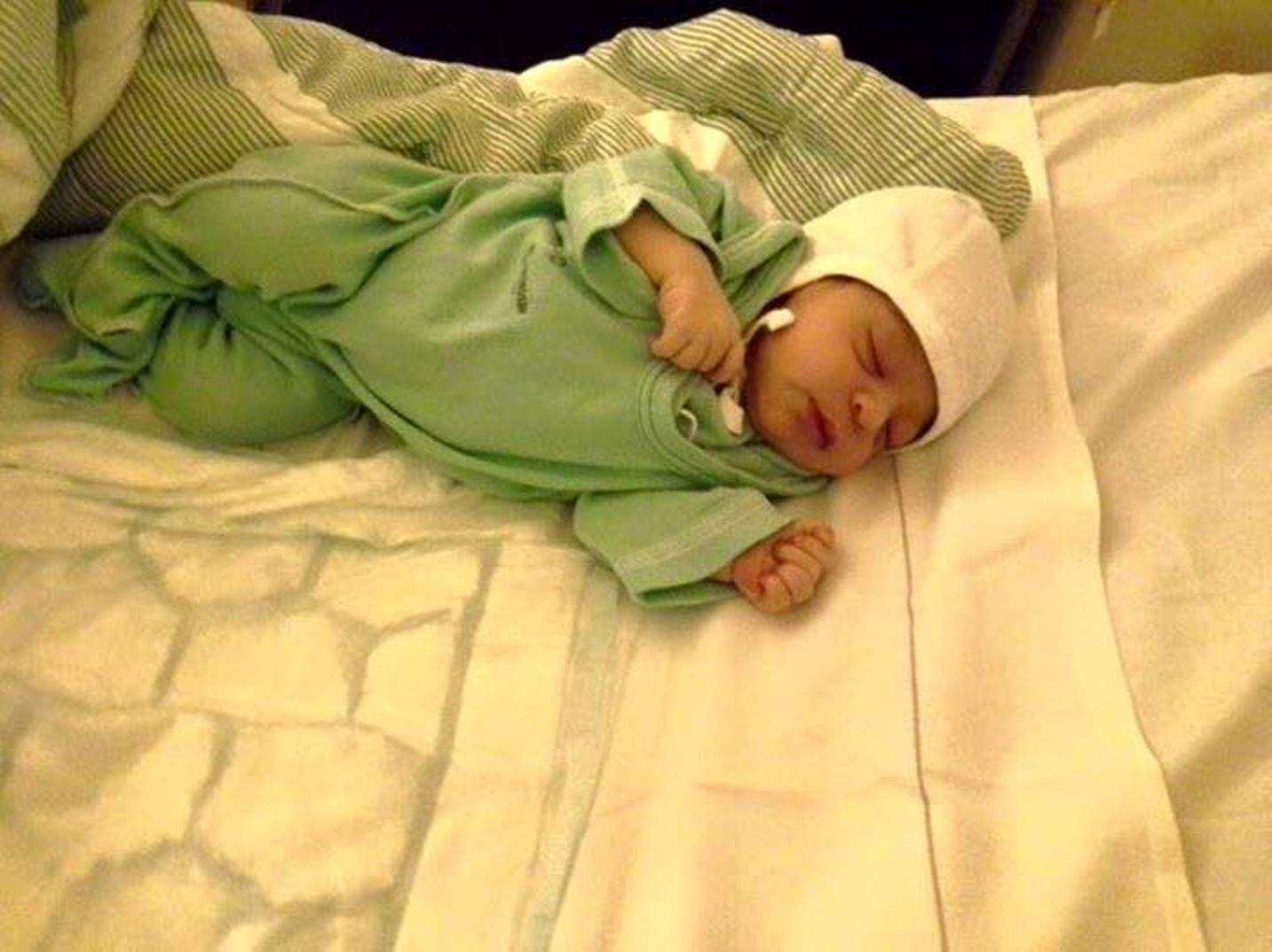This is the Syrian couple’s newborn daughter Luna. Photo via Facebook