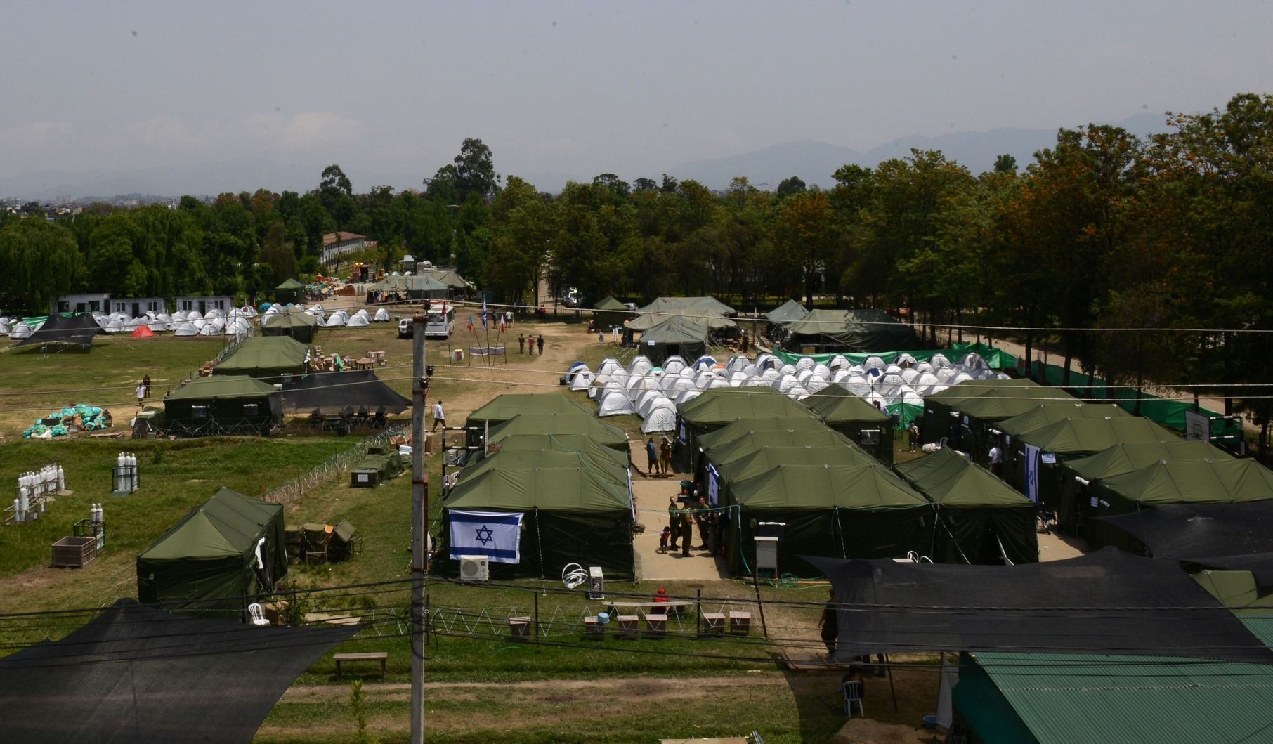 Overview of the IDF emergency field hospital in Nepal. Photo by IDF Spokesperson