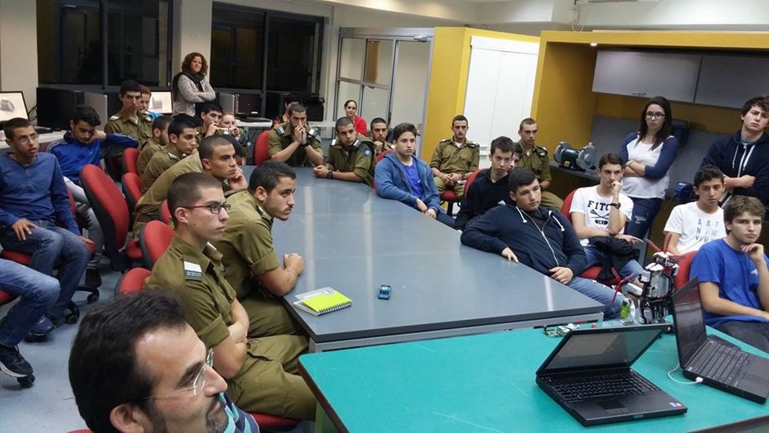 Tech Lounge’s opening event at the Reali School in Haifa. Photo: courtesy 