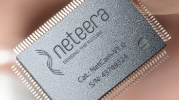 The chip inside Neteera’s nano camera. Photo courtesy of Yissum