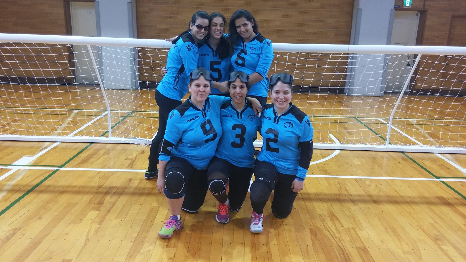 Israel’s first women’s goalball team. Photo by Keren Isacson