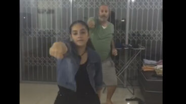 Screen shot from the Bar Zohar dance video.