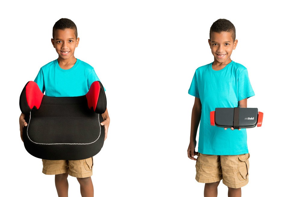 Even a kid can carry around a Mifold Grab-and-Go seat. Photo: courtesy