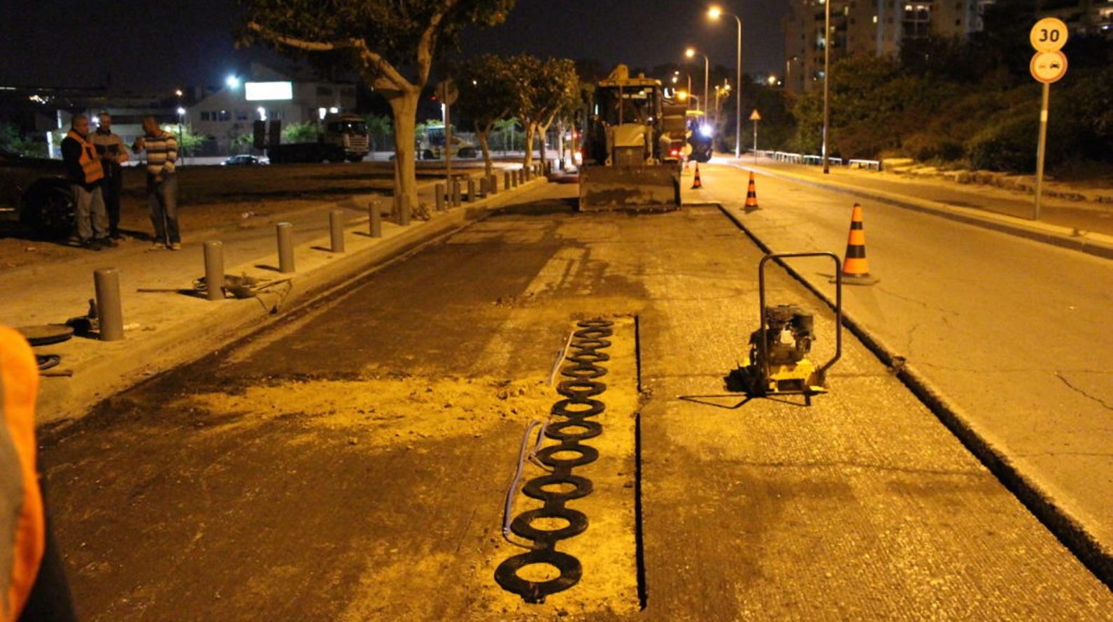 ElectRoad technology can be retrofitted to one kilometer of road in just half a day. Photo: courtesy
