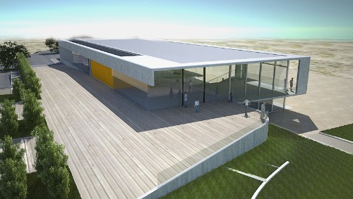 Sketch of planned aviation museum