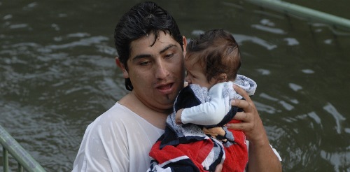 Chilean Miner Richard Godoy baptizes his son