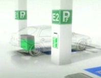 Artist's rendering of a Better Place charging station.